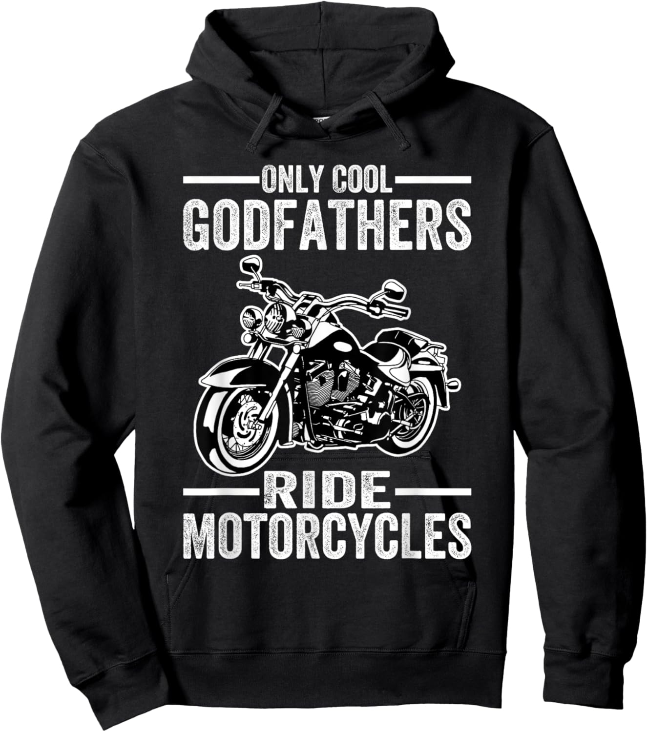 Only Cool Godfathers Rides Motorcycles Biker Ride Motorcycle Hoodie - Hoodie | Black