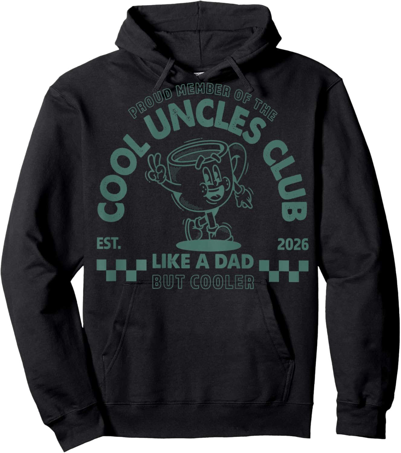 (AUF DER RÜCKSEITE) Stolzes Mitglied des Cool Uncles Club EST 2026 Hoodie - Hoodie | Black