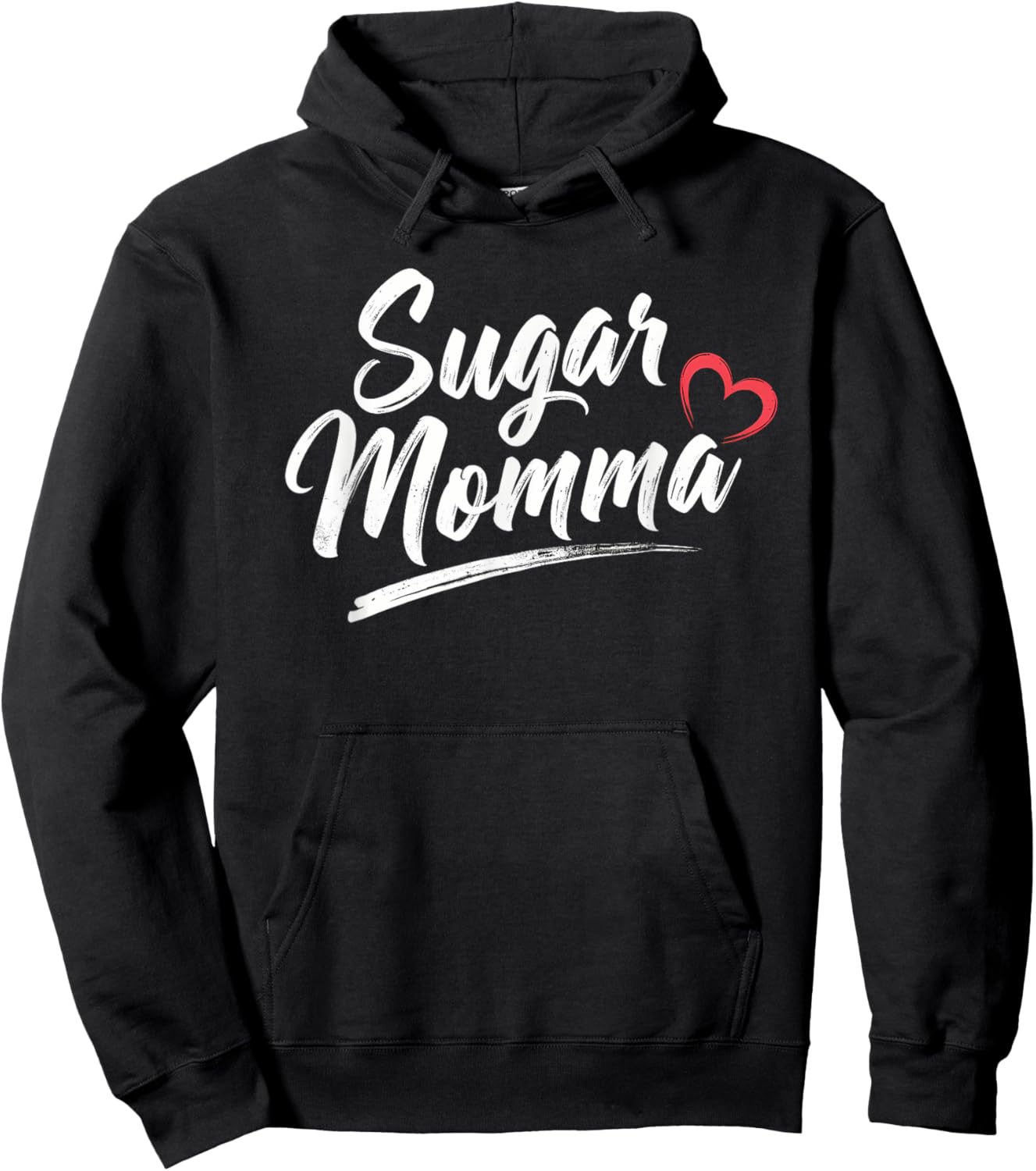 Sugar Momma Cute Heart Love Funny Playful Design Hoodie - Hoodie | Black