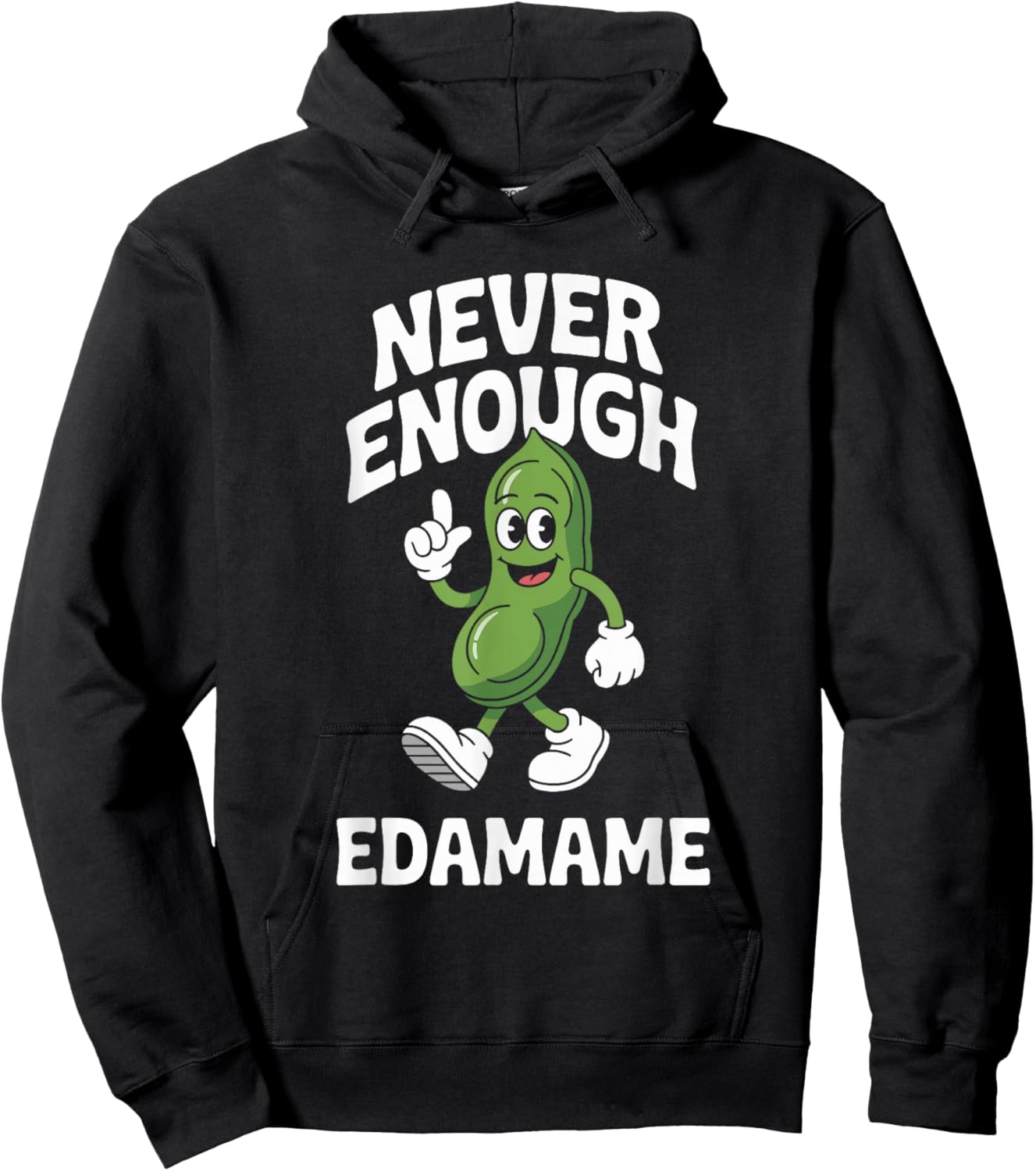 Funny Edamame Retro Hoodie - Hoodie | Black