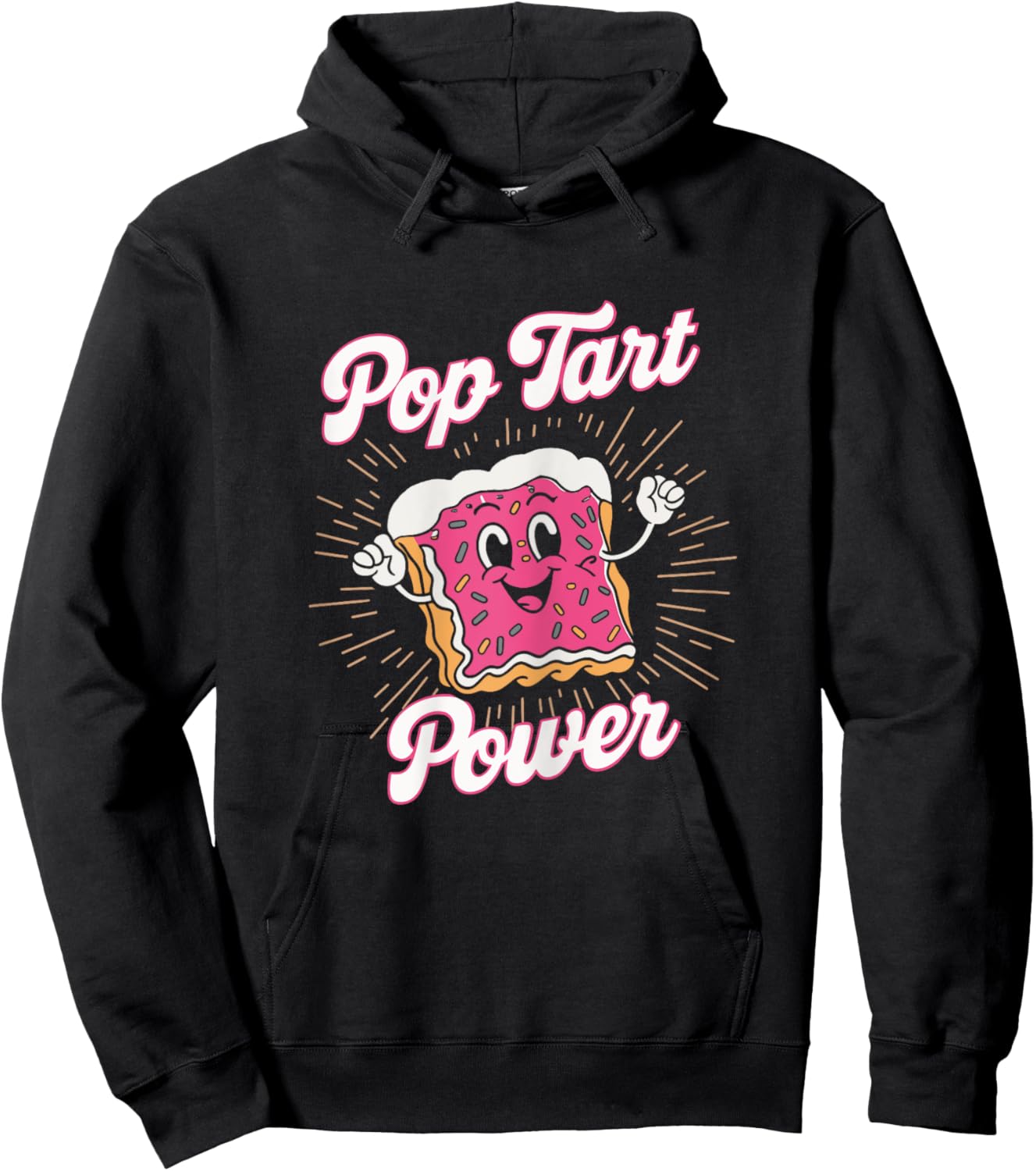 Pop Tart Power! Funny Gym Exercise Poptart Kawaii Hoodie - Hoodie | Black