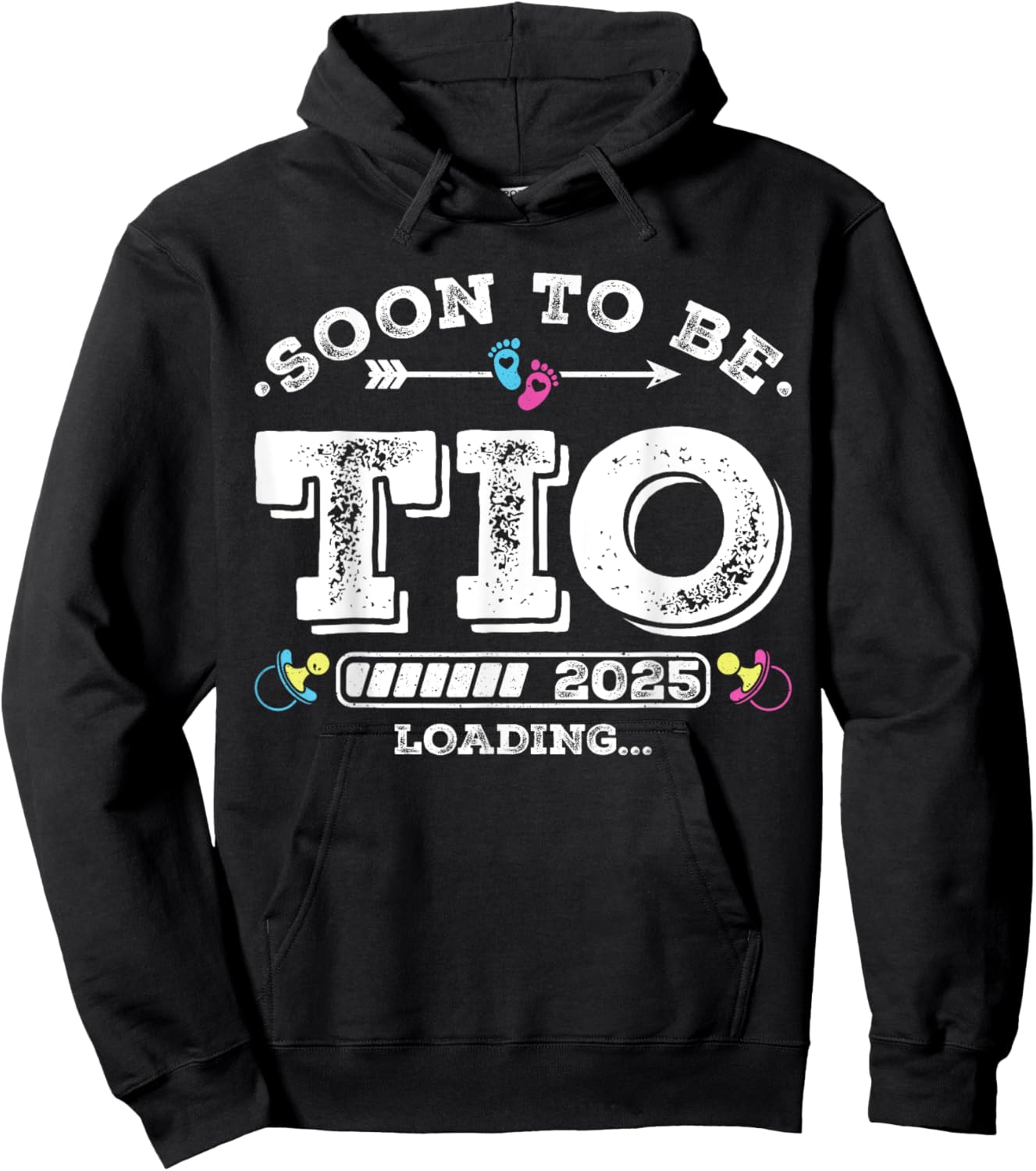 Soon to Be Tio 2025 Loading for Pregnancy Announcement Hoodie - Hoodie | Black