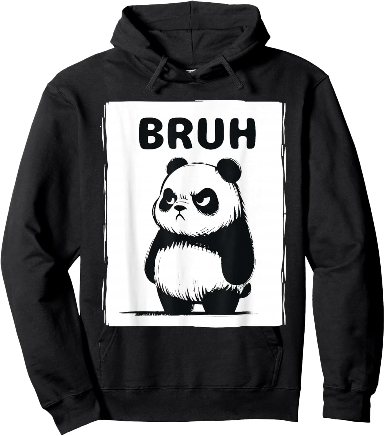 Cool Bruh Panda Men Women Kids Teens Funny Panda Hoodie - Hoodie | Black