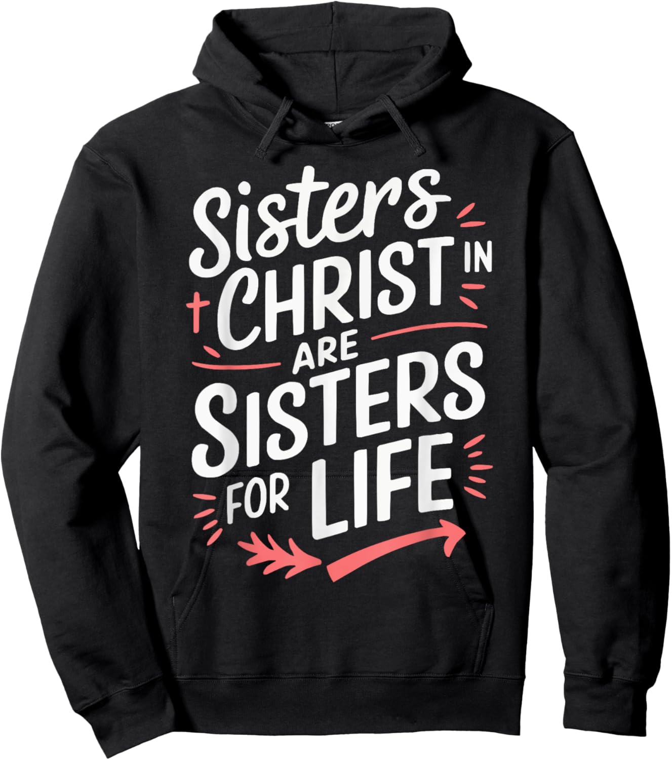 Sisters In Christ Religion Jesus Christian Women Faith Hoodie - Hoodie | Black