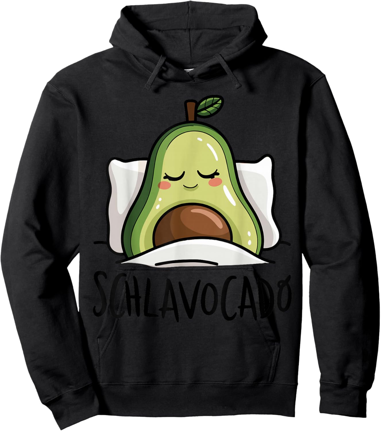 Schlavocado Official Sleep Shirt Pyjamas Sleep Avocado , gray, S Hoodie - Hoodie | Black