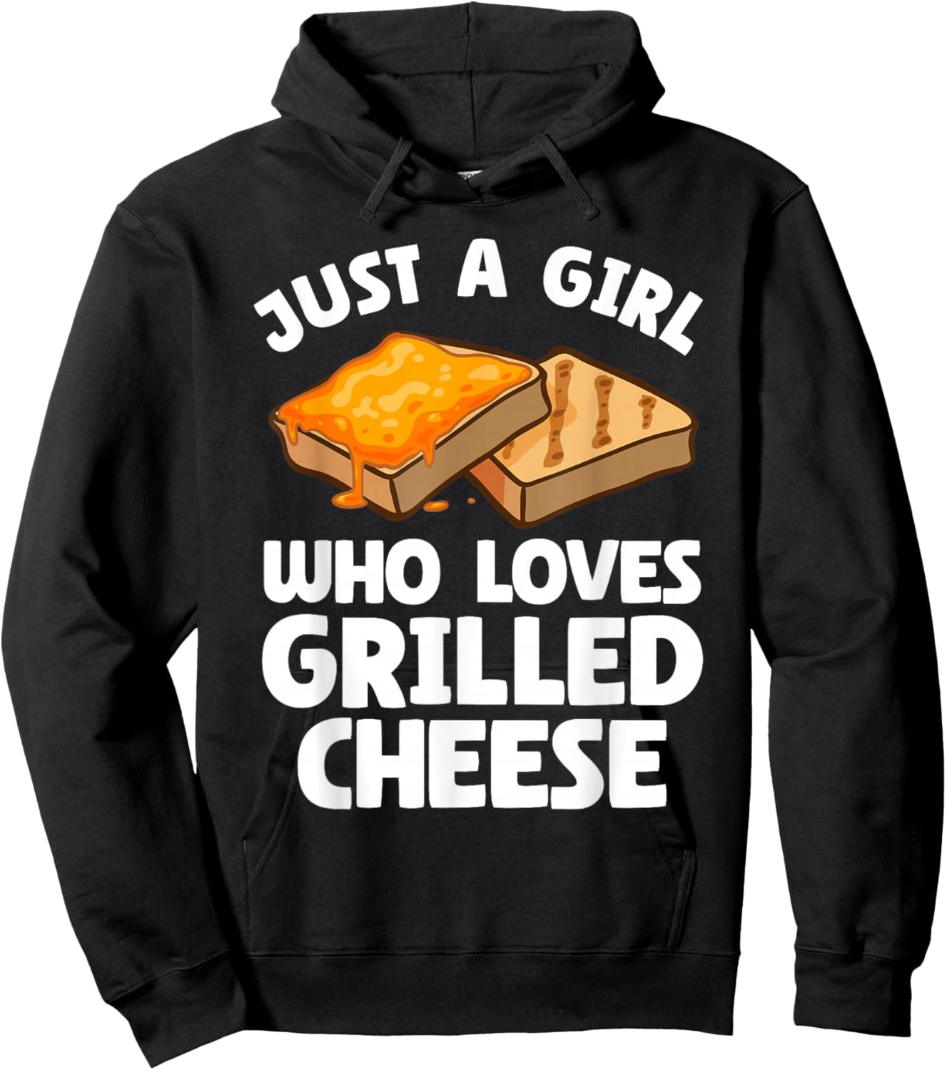 Grilled Cheese Art For Girls Women Grilled Cheese Sandwich Hoodie - Hoodie | Black