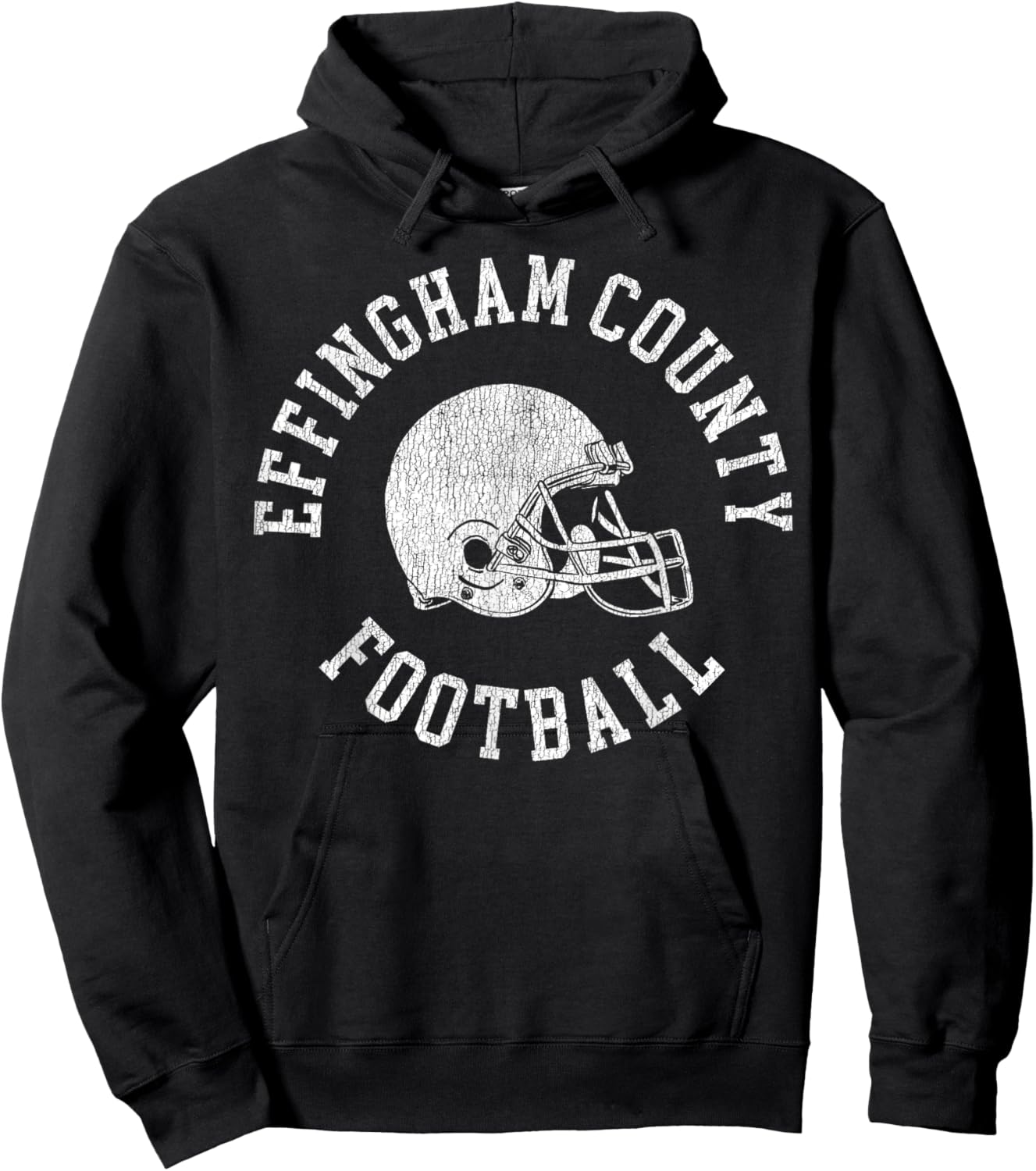Effingham County Football Throwback Football Helmet Retro Hoodie - Hoodie | Black