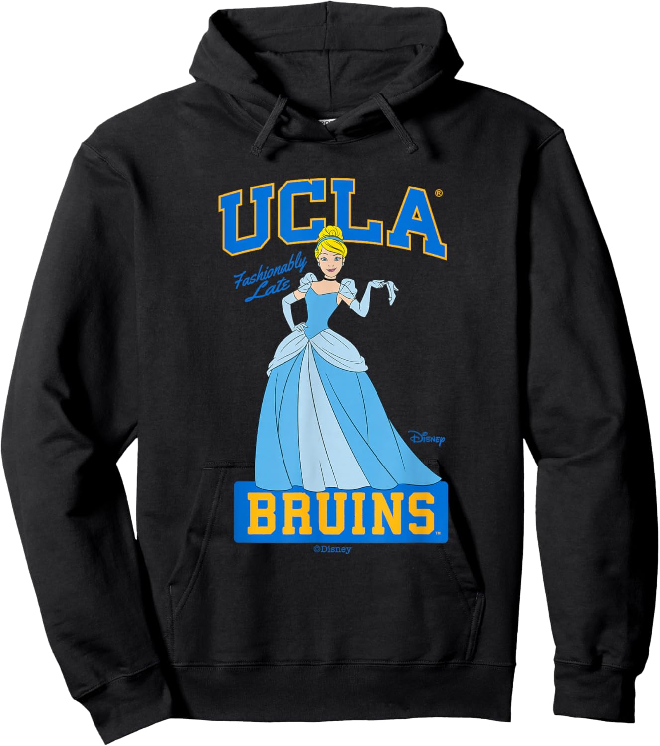UCLA Bruins Cinderella Fashionably Late Dark Gray Hoodie - Hoodie | Black