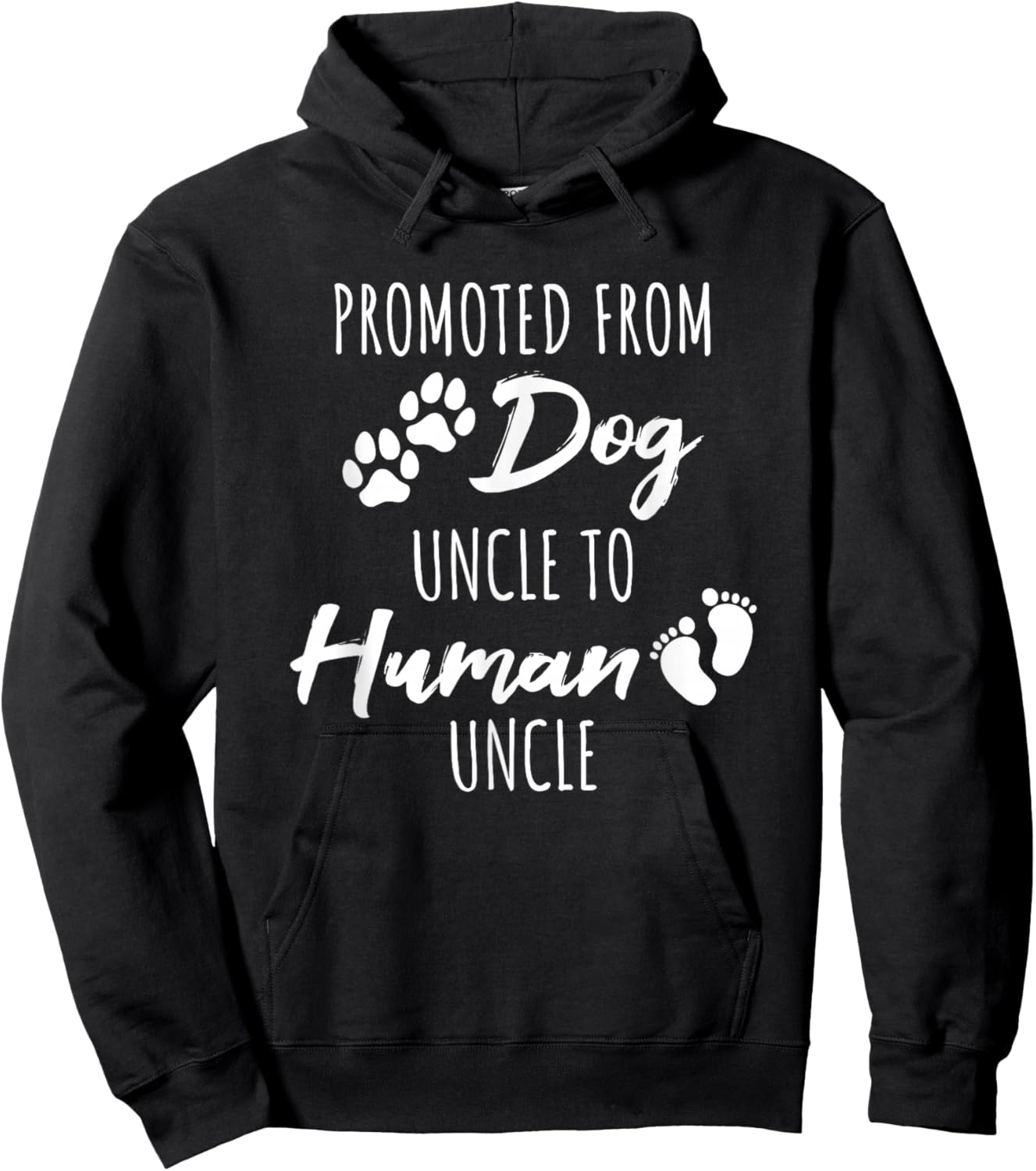 Promoted From Dog Uncle To Human Uncle Hoodie - Hoodie | Black