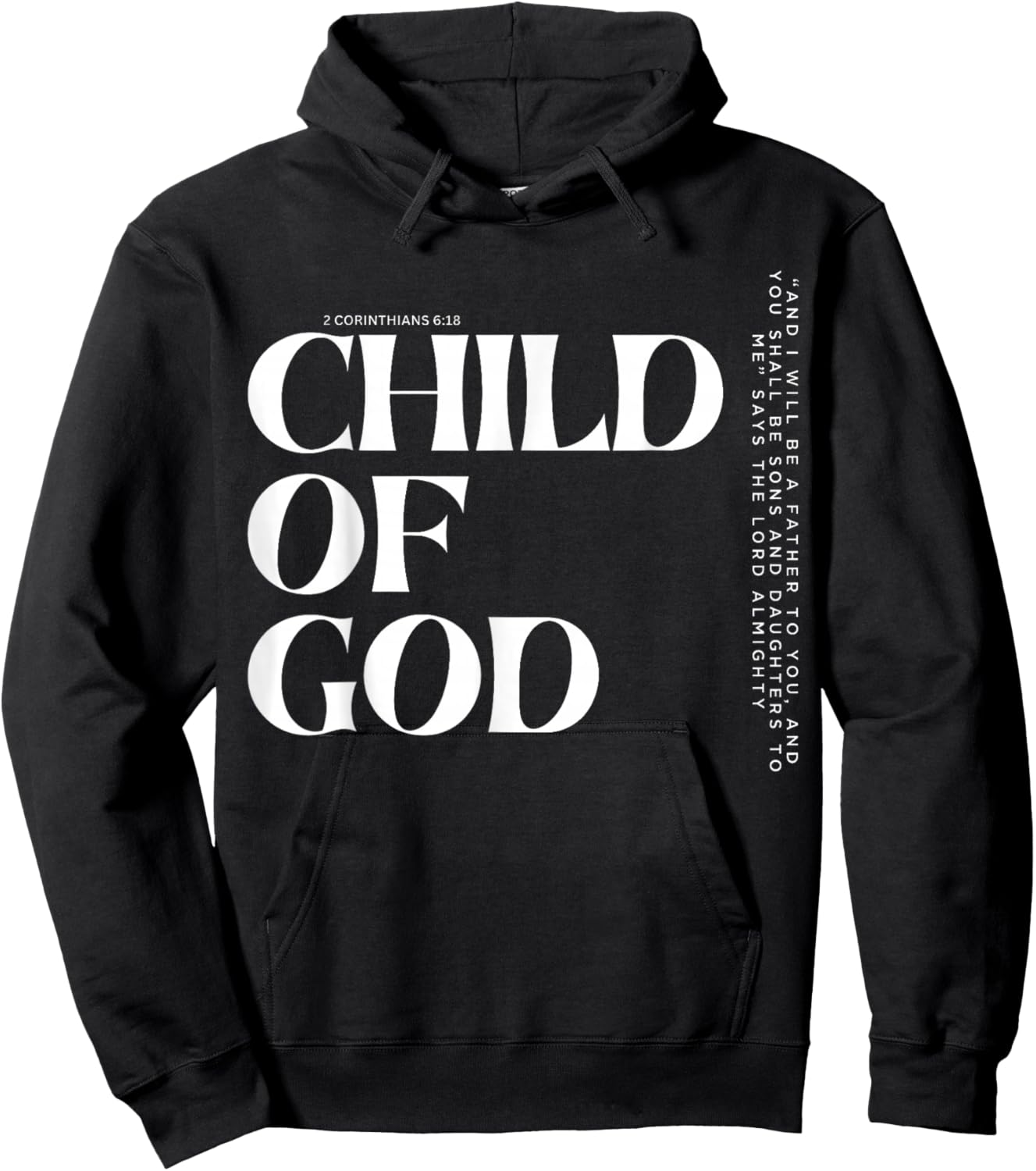 Child of God Bible Verse Faith Hoodie - Hoodie | Black