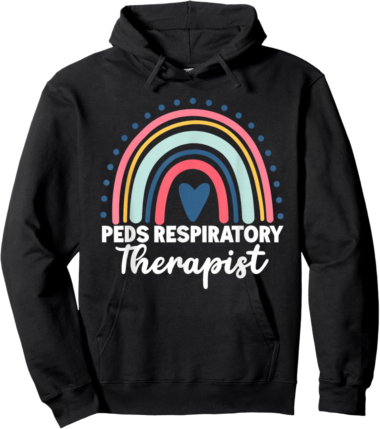 Peds Respiratory Therapist Rainbow Pediatric Nurse Peds RT Hoodie - Hoodie | Black