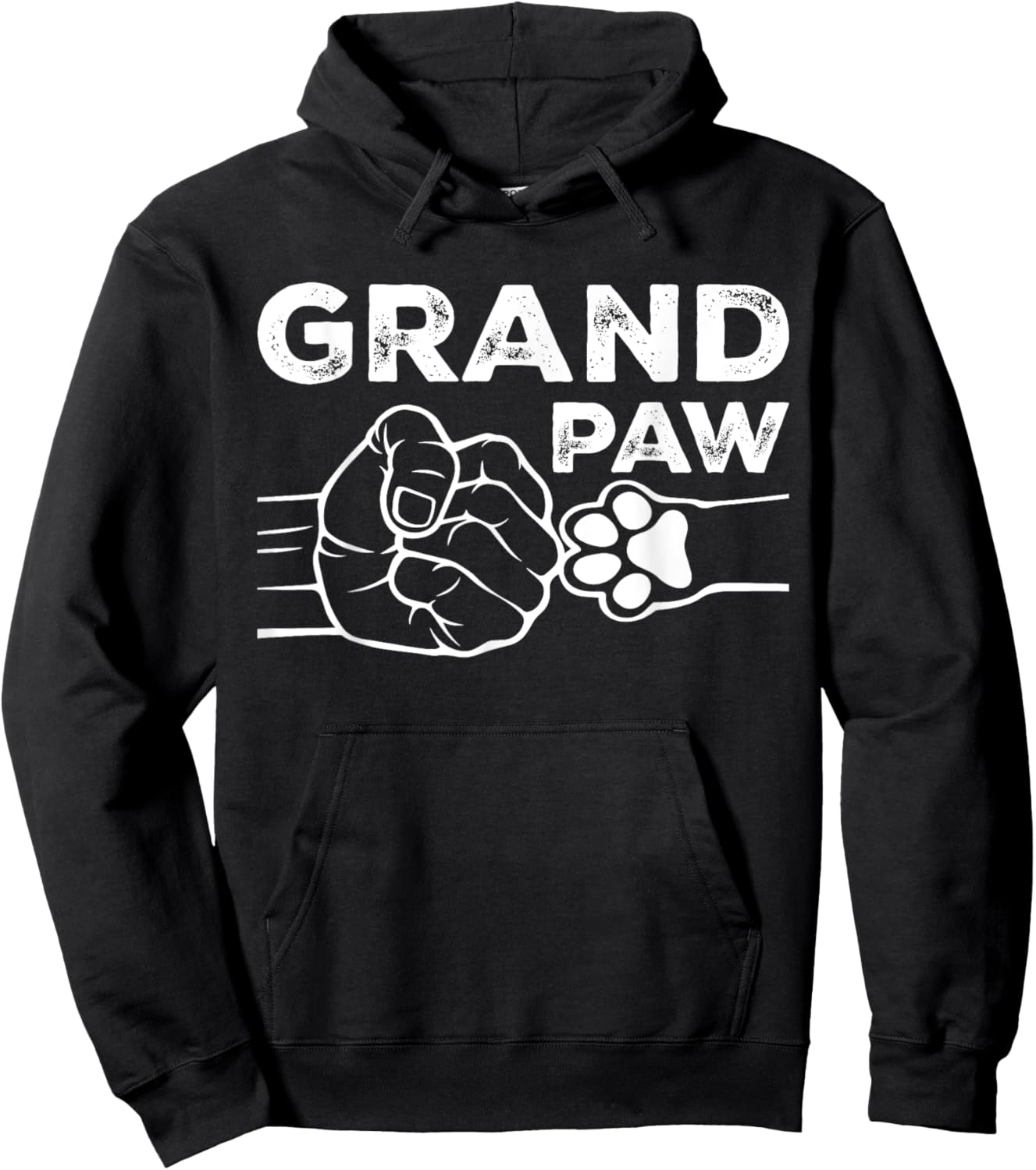 Grandpa Shirt Grand Paw Funny Dog Lover Fathers Day Dog Dad Women Hoodie - Hoodie | Black