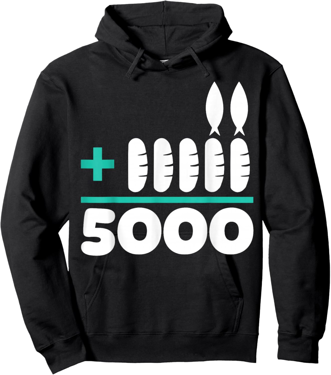 Jesus 2 Fishes 5 Breads 5000 Chosen Against The Current Hoodie - Hoodie | Black