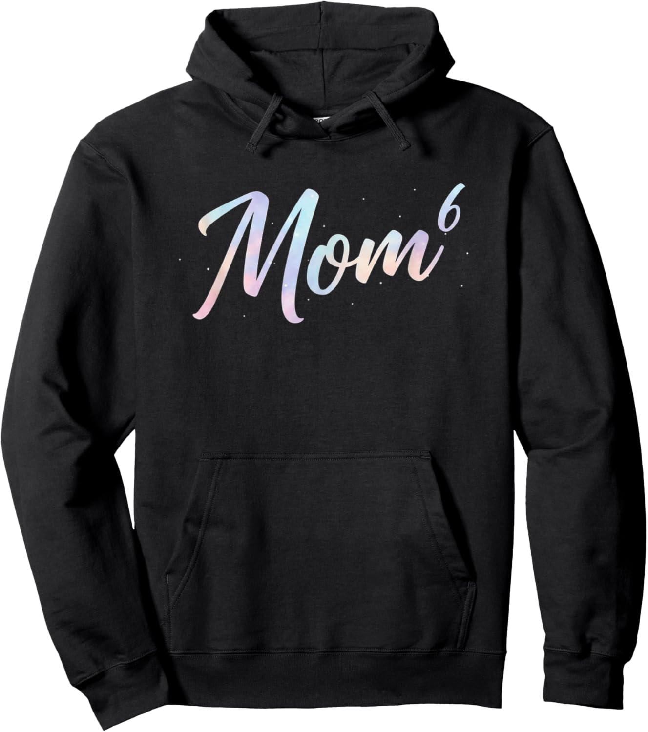 Mom Mom6 Mom of 6 Mother of Six Hoodie - Hoodie | Black