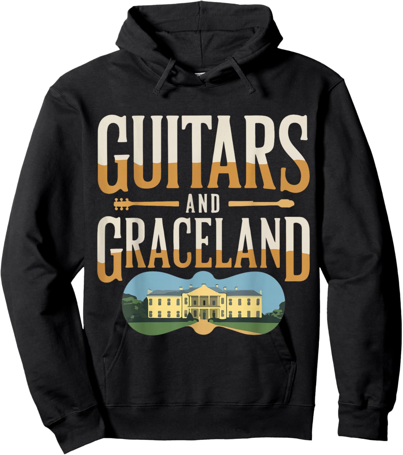 Memphis Guitar Graceland of Tennessee Hoodie - Hoodie | Black