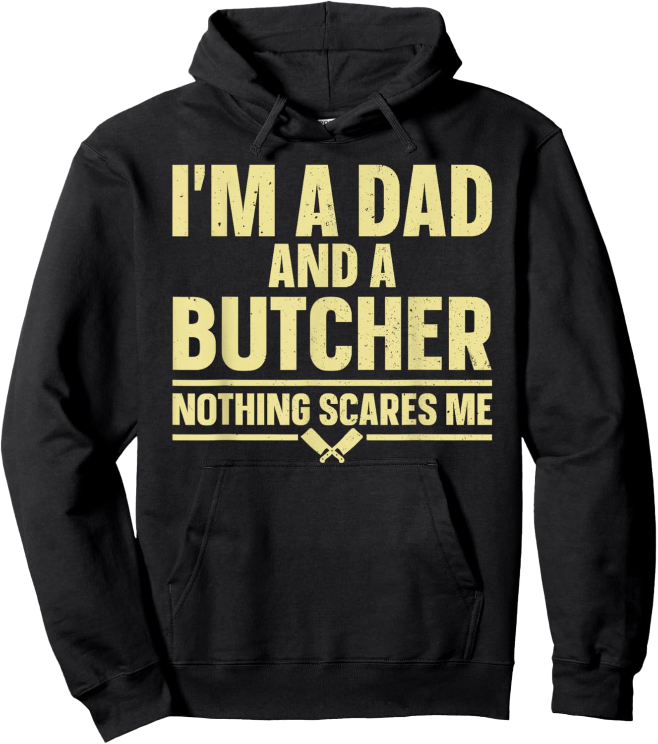Funny Butcher Design Dad Father Meat Cutter Butcher Hoodie - Hoodie | Black