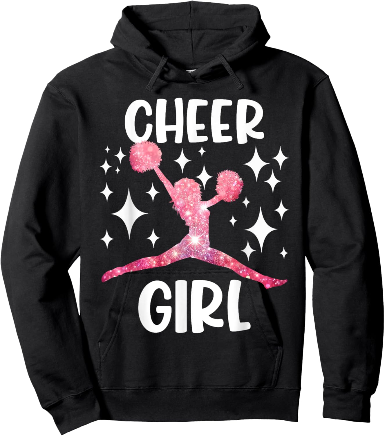 Funny Cheer Girl Cheerleader Cheerleading Cheering Squad Hoodie - Hoodie | Black