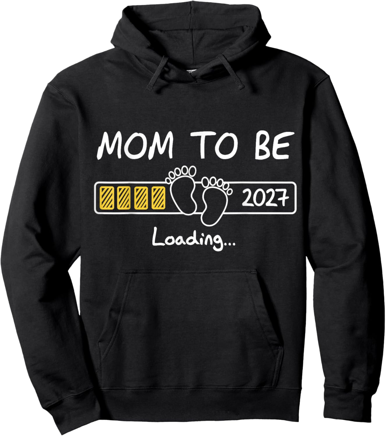 Mom to Be 2027 Mom Loading New Mom est 2027 Mommy to Be Hoodie - Hoodie | Black