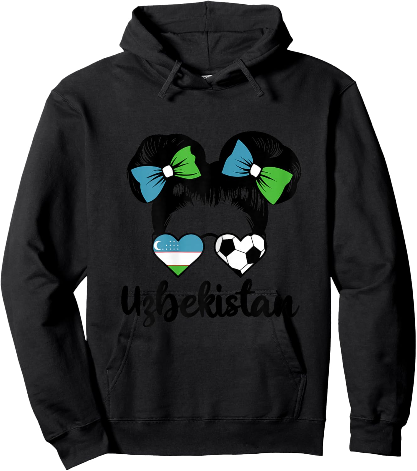 Uzbekistan Fille Drapeau de Ouzbékistan Supporters Ouzbeks Hoodie - Hoodie | Black