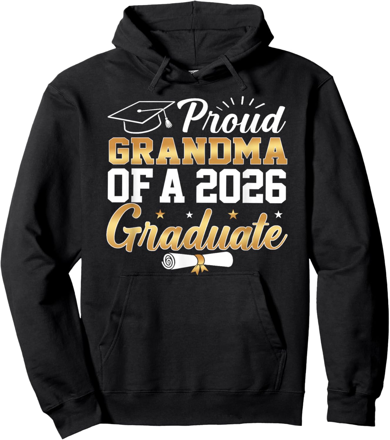 Senior Graduation Proud Grandma of A Class of 2026 Graduate Hoodie - Hoodie | Black