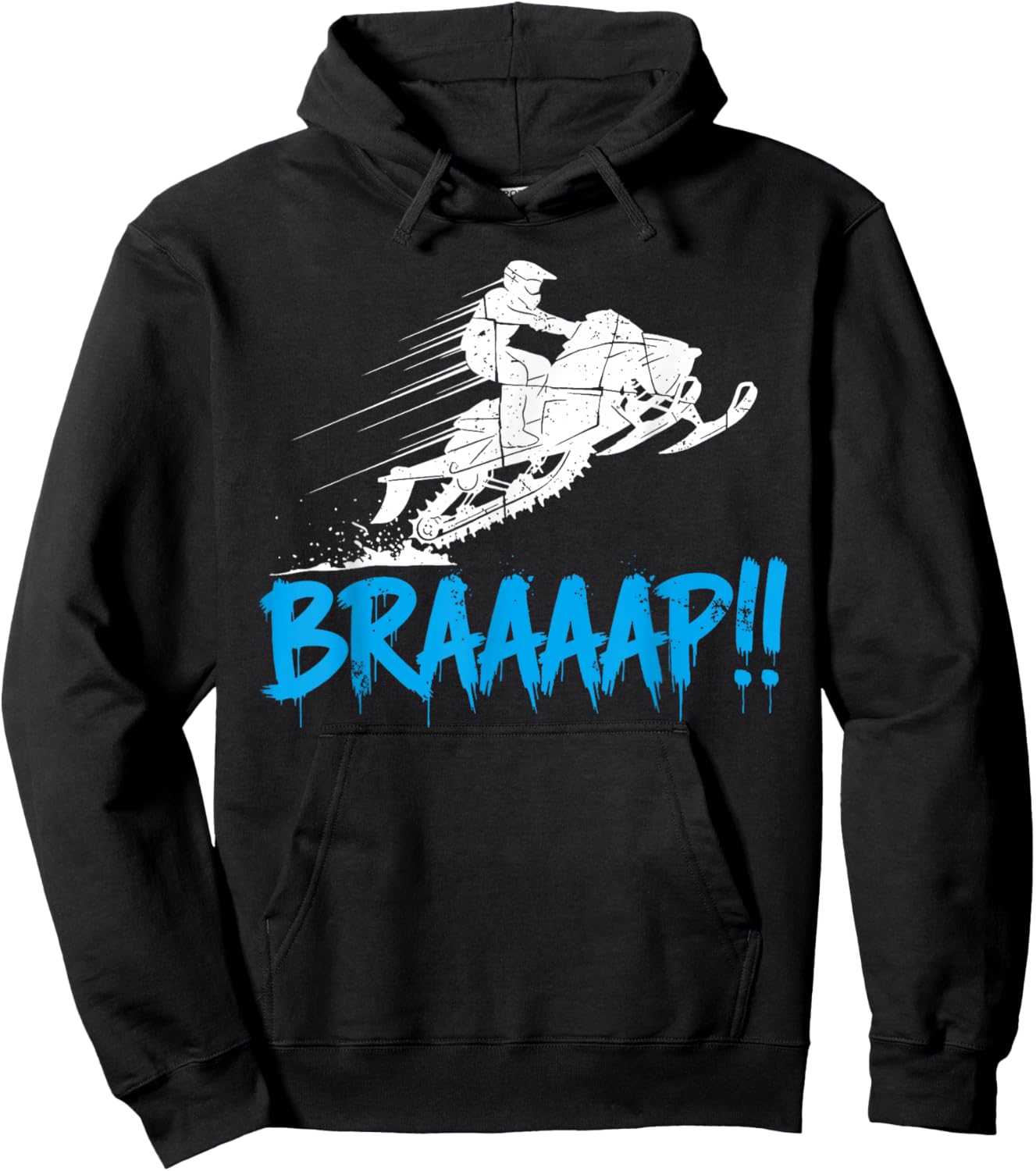 Snowmobile Braaap Funny Extreme Outdoor Winter Sports Hoodie - Hoodie | Black