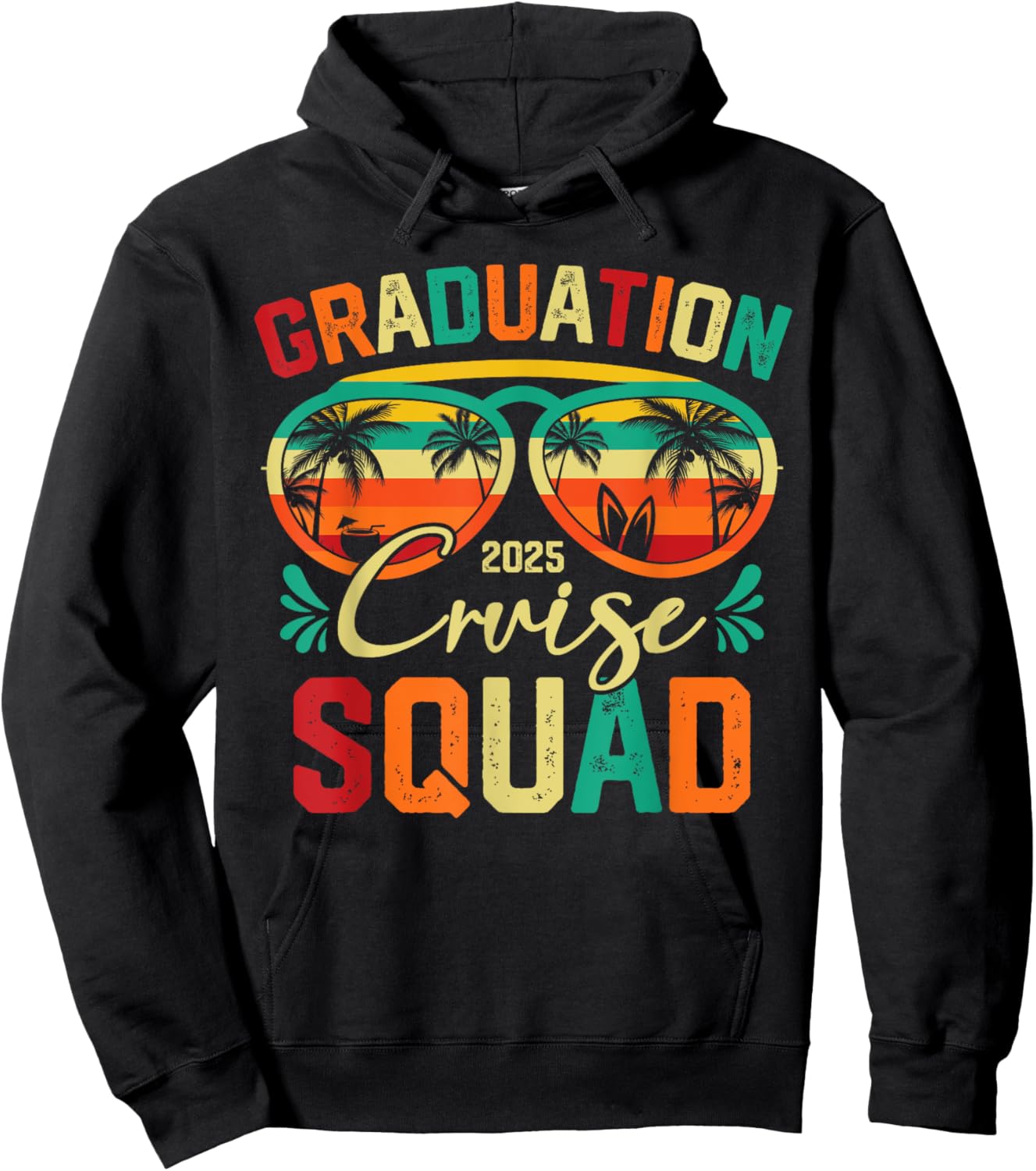 Graduation Cruise Squad 2025 Funny Cruising Vacation Trip Hoodie - Hoodie | Black