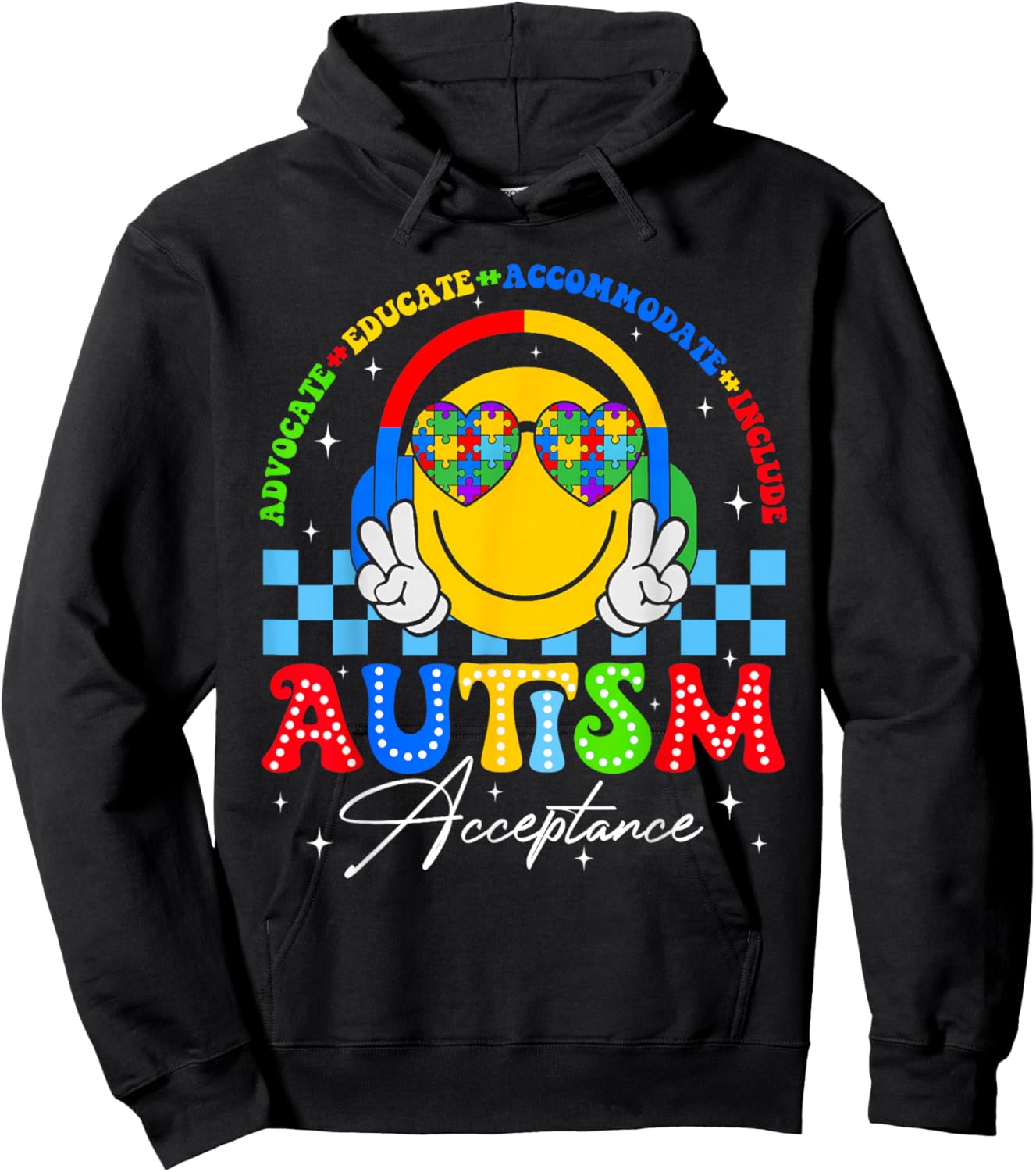 Autism Awareness Acceptance Special Education Teacher Kids Hoodie - Hoodie | Black