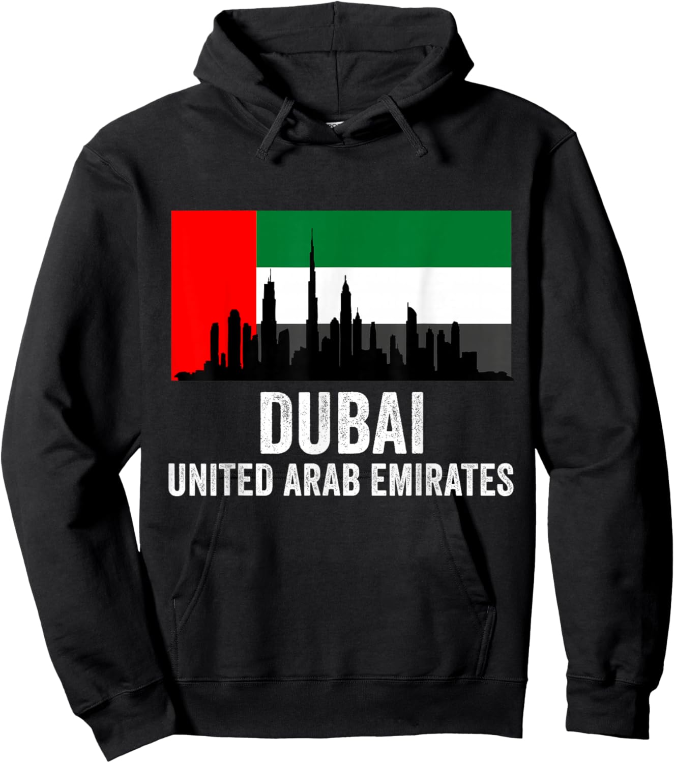 Dubai Souvenir Skyline UAE United Arab Emirate Reminder Hoodie - Hoodie | Black