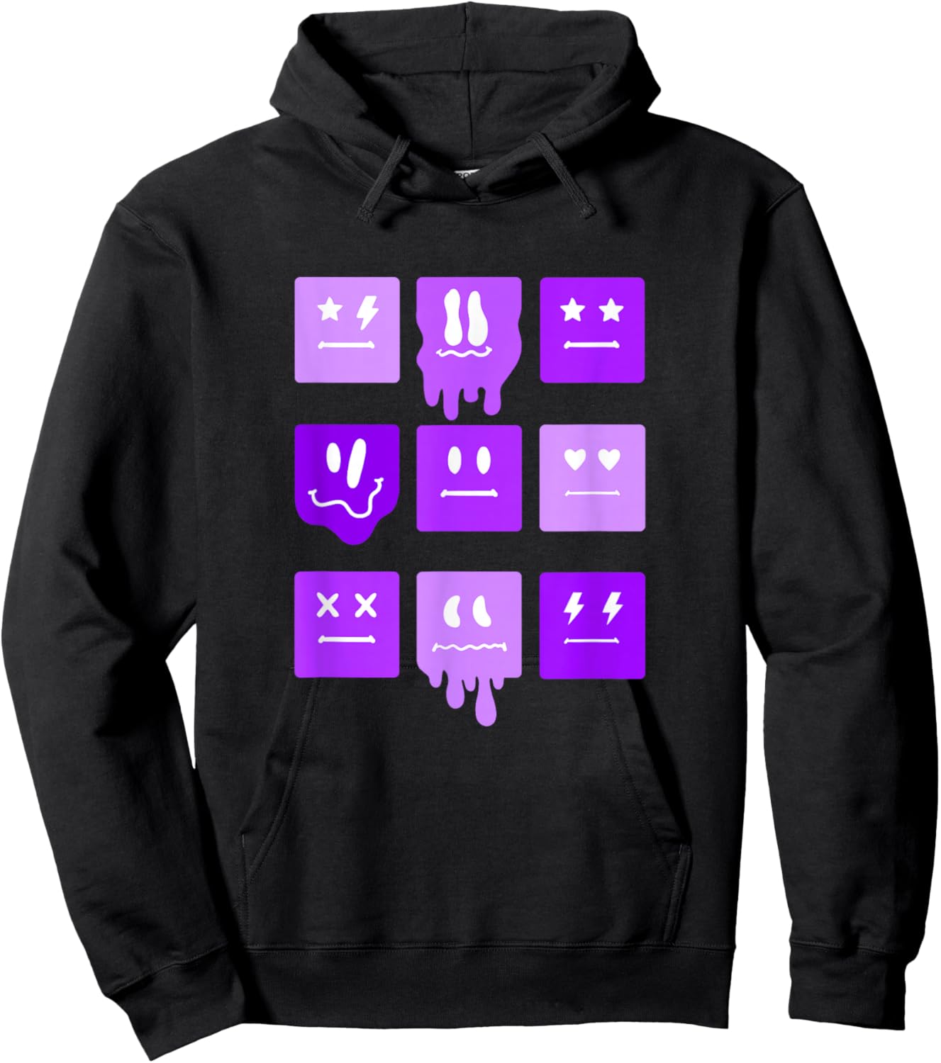 Purple Moods Purple Graphic Hoodie - Hoodie | Black