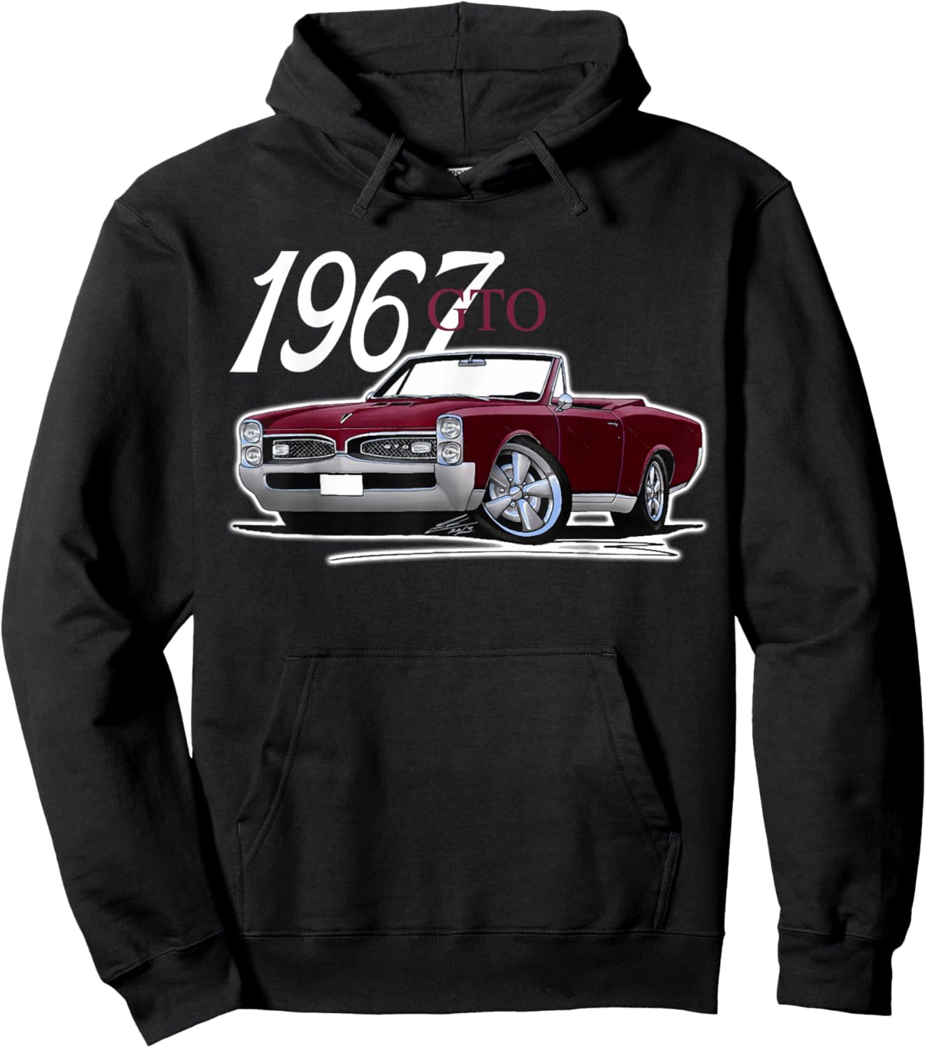 1967 67 GTO Classic Car Old School Muscle Car Hoodie - Hoodie | Black