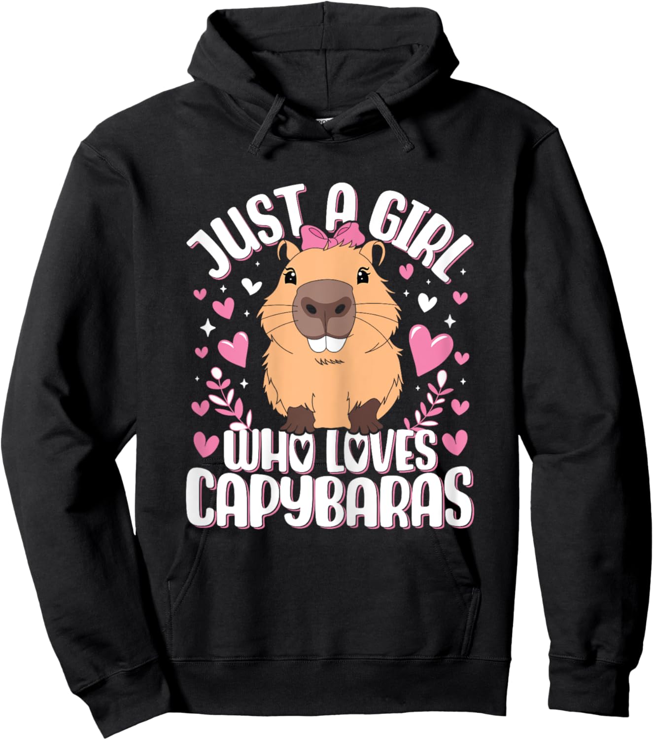 Just a Girl who loves Capybaras Hoodie - Hoodie | Black