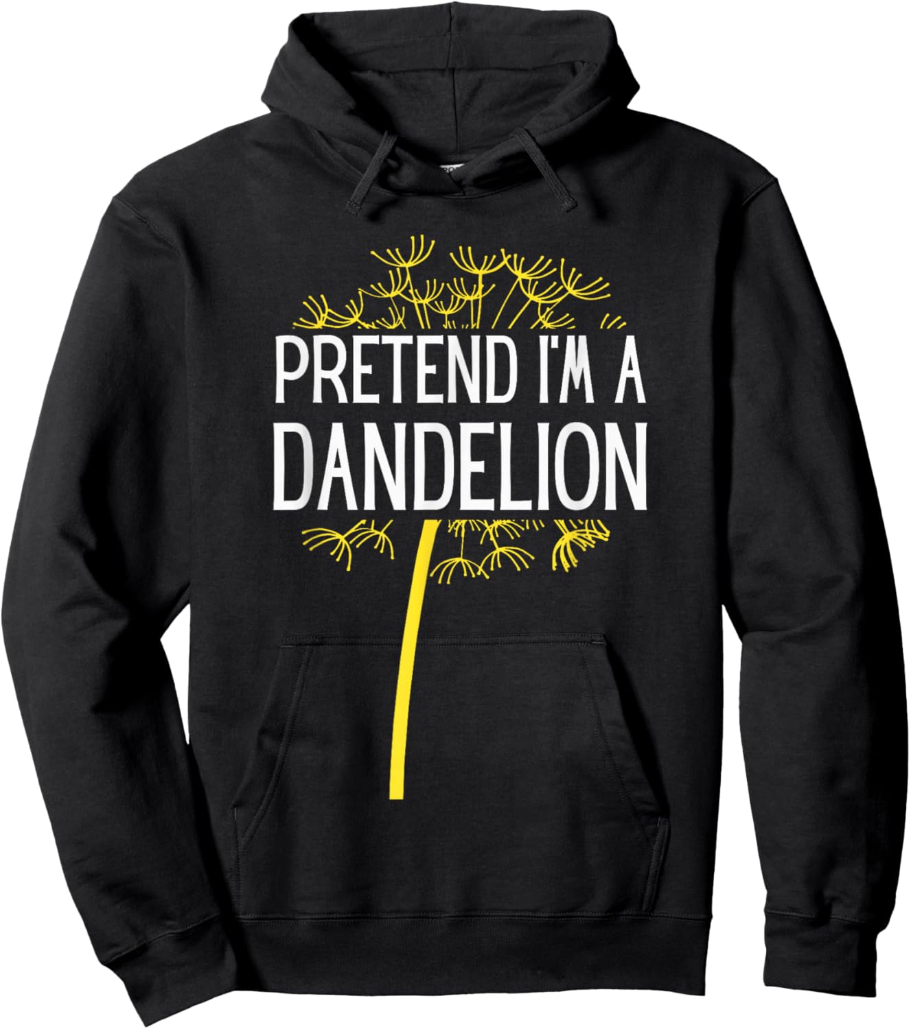 Pretend I'm A Dandelion Easy Halloween Costume Hoodie - Hoodie | Black