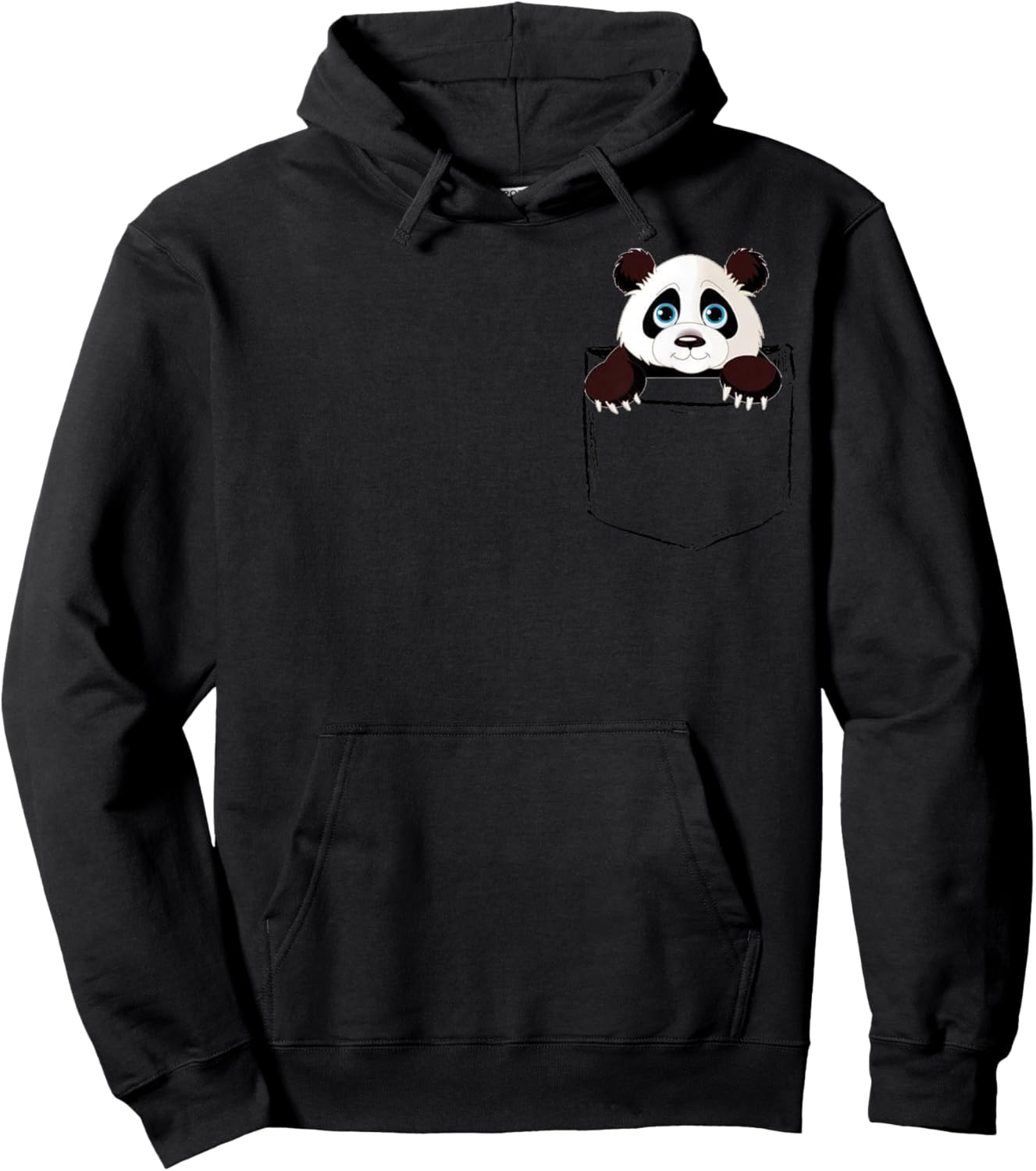 Cute Panda In Pocket Giant Bear Animal Lover Boys Girls Hoodie - Hoodie | Black