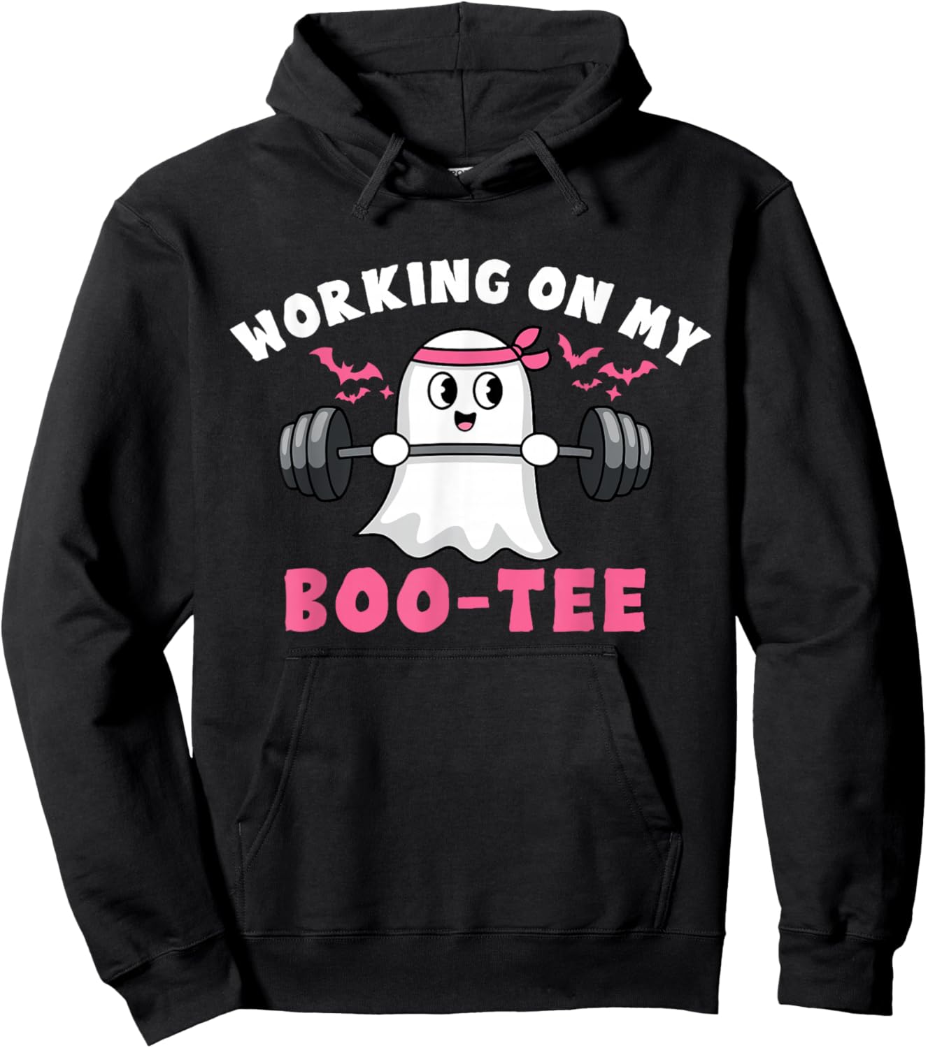 Working on My Boo Halloween Dead Lift Ghost Gym Hoodie - Hoodie | Black