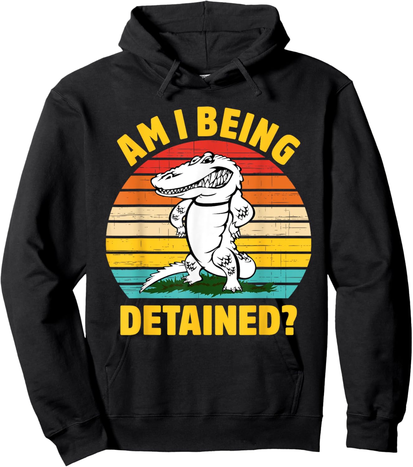 Am I Being Detained? Funny Retro Vintage Hoodie - Hoodie | Black