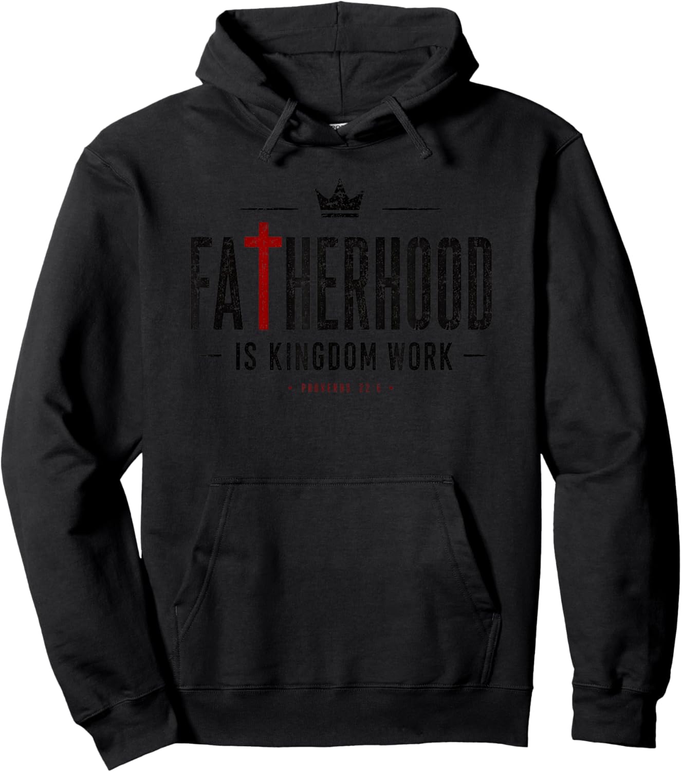 Blessed Dad Fatherhood is Kingdom Work Faith Christian Dad Hoodie - Hoodie | Black