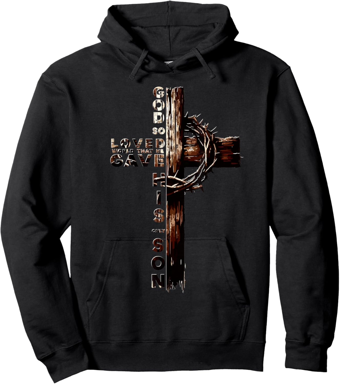 John 3:16 Christian Faith Jesus Christ Bible Study Lover Hoodie - Hoodie | Black