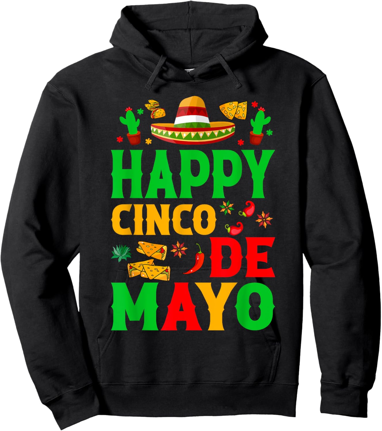 Happy Cinco De Mayo Mexican Fiesta Squad 5 De Mayo Mexican Hoodie - Hoodie | Black