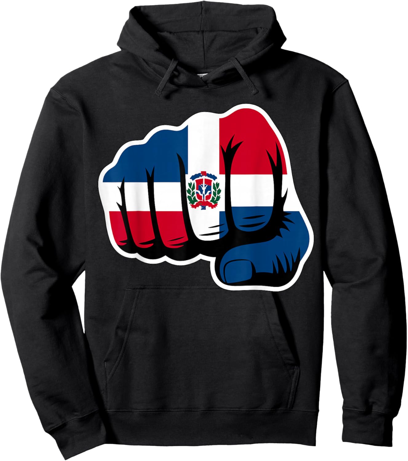 Dominican Republic Flag Fist Hoodie - Hoodie | Black