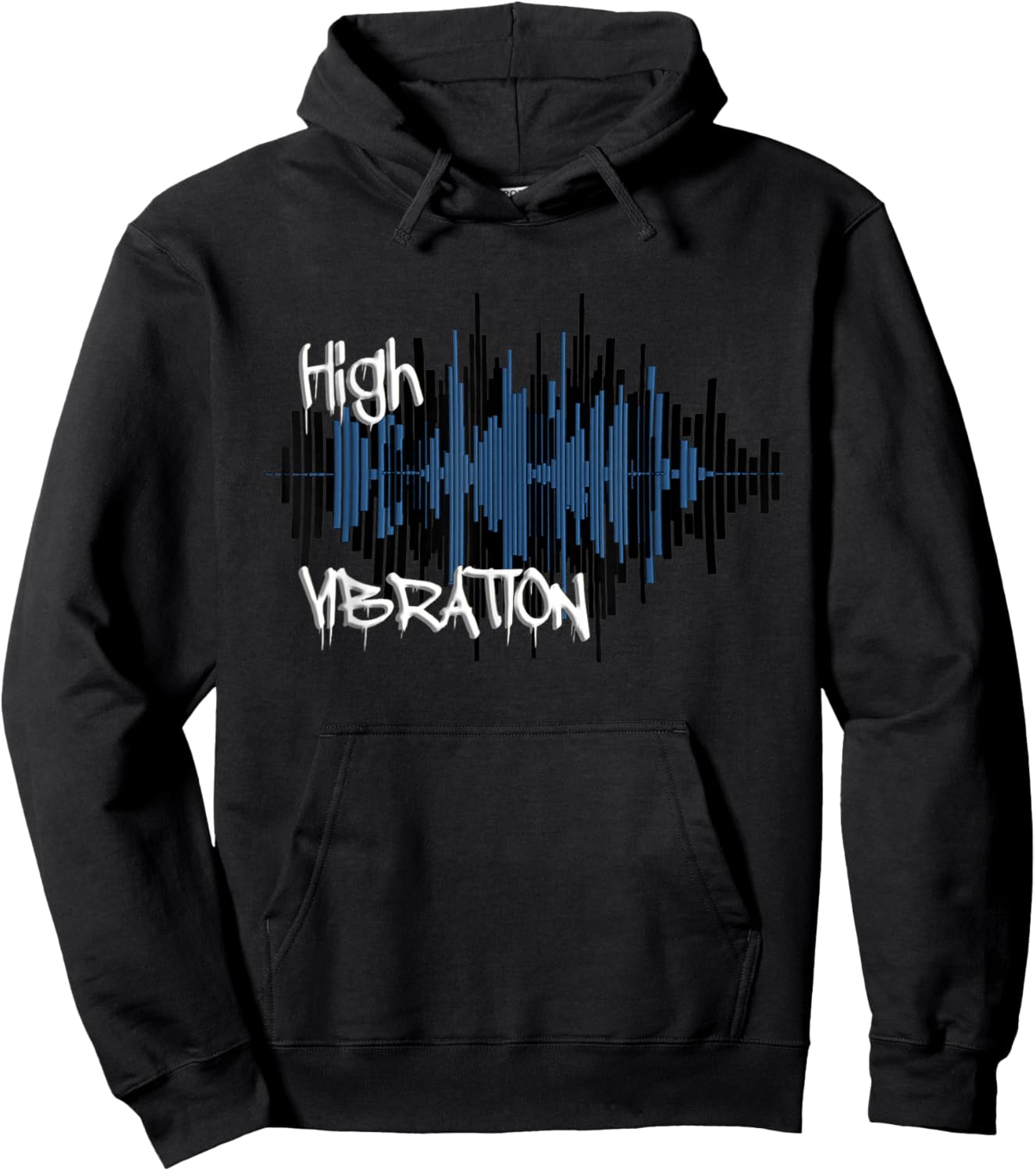 Elevate Your Vibe High Frequency Typography Hoodie - Hoodie | Black