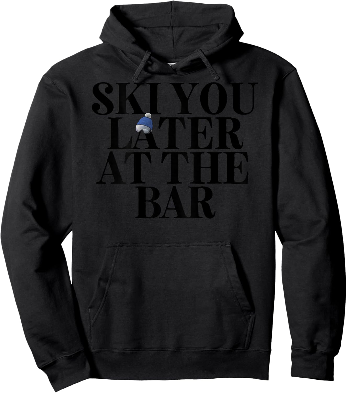 SKI You Later at The Bar X The Ski Club Skier Backprint Hoodie - Hoodie | Black
