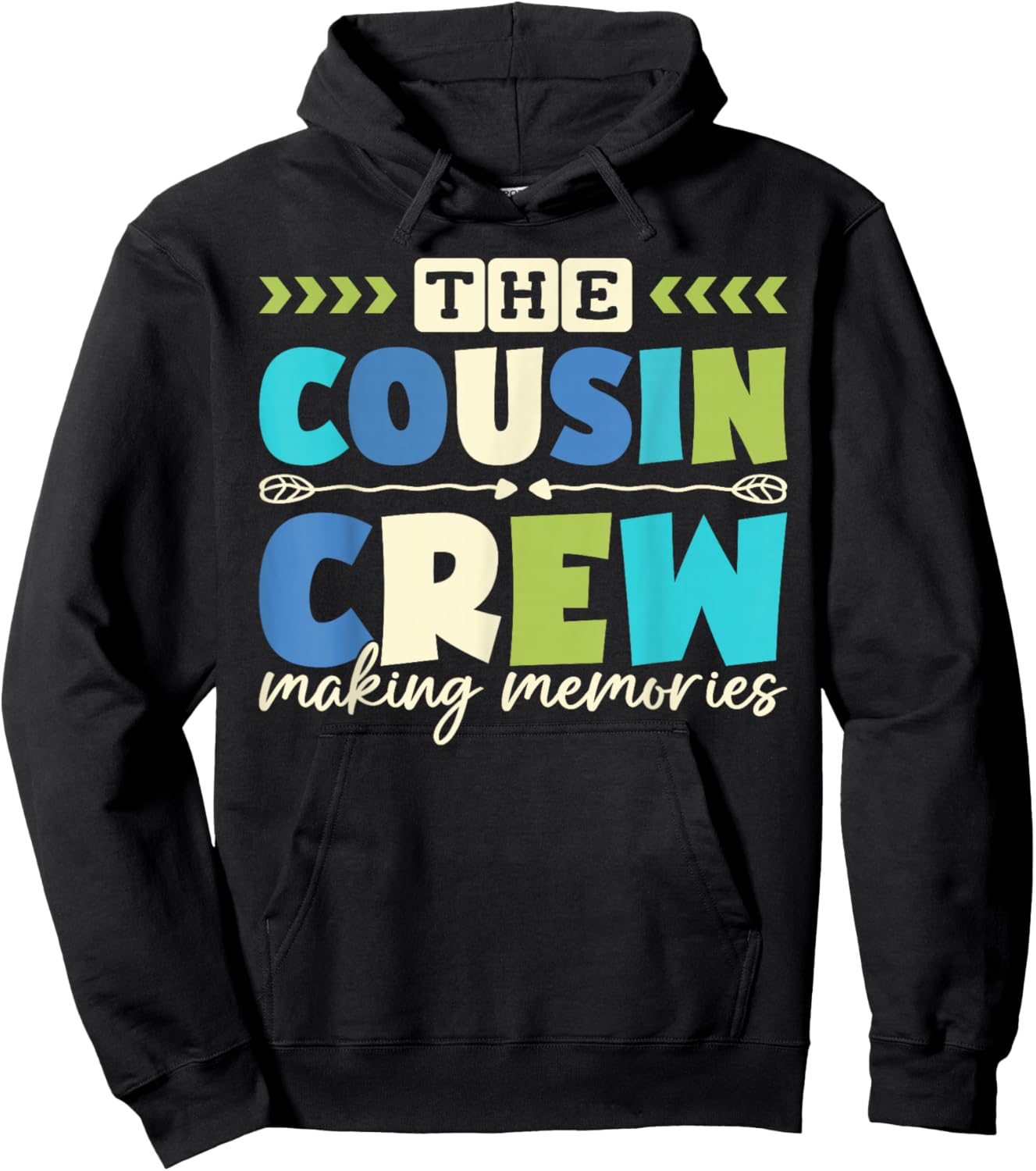 Cousin Crew 2025 Making Memories Family Vacation Camp Kids Hoodie - Hoodie | Black