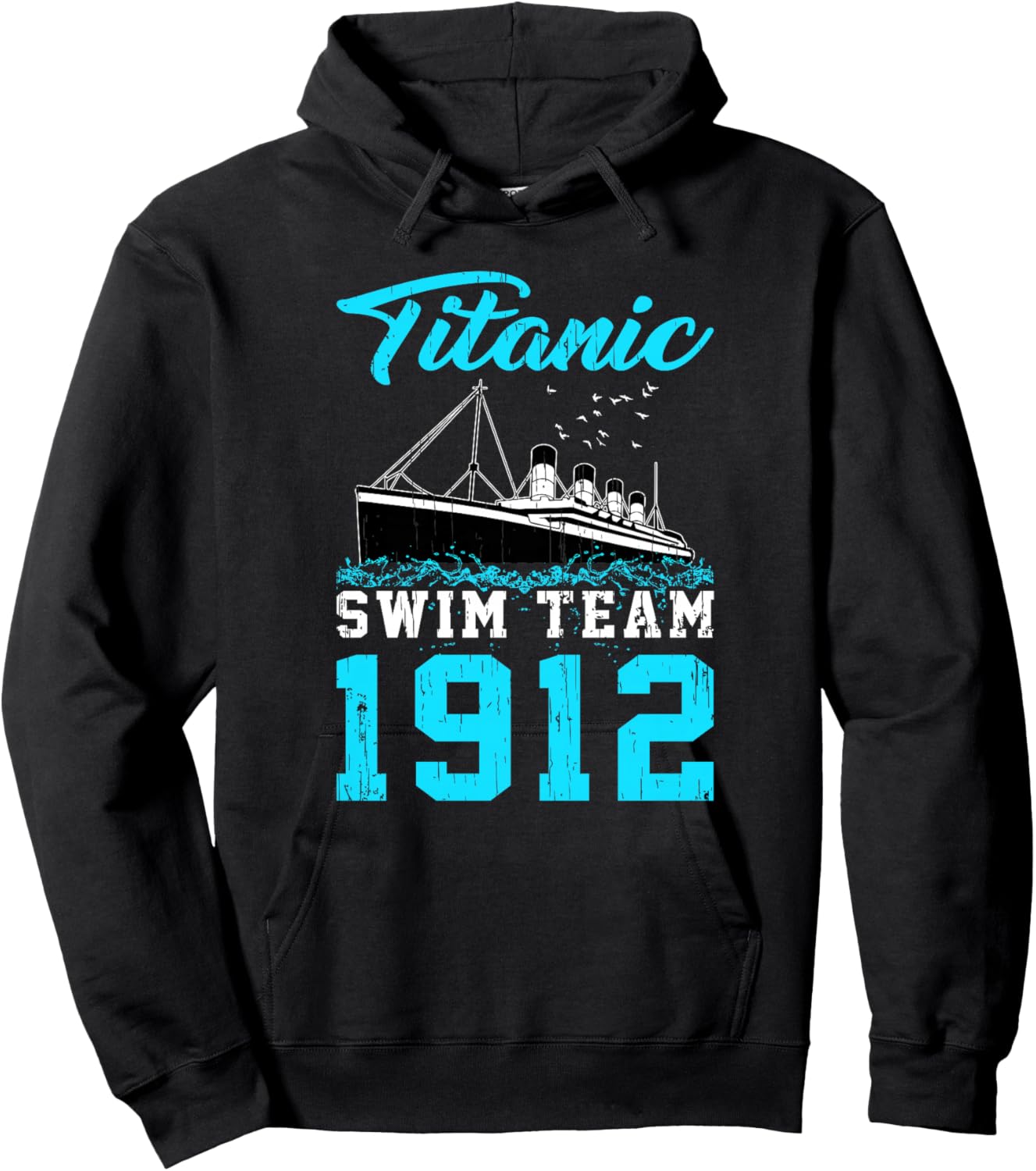 Natation 1912 Titanic Swim Team Swimmer Haut de Gamme Hoodie - Hoodie | Black