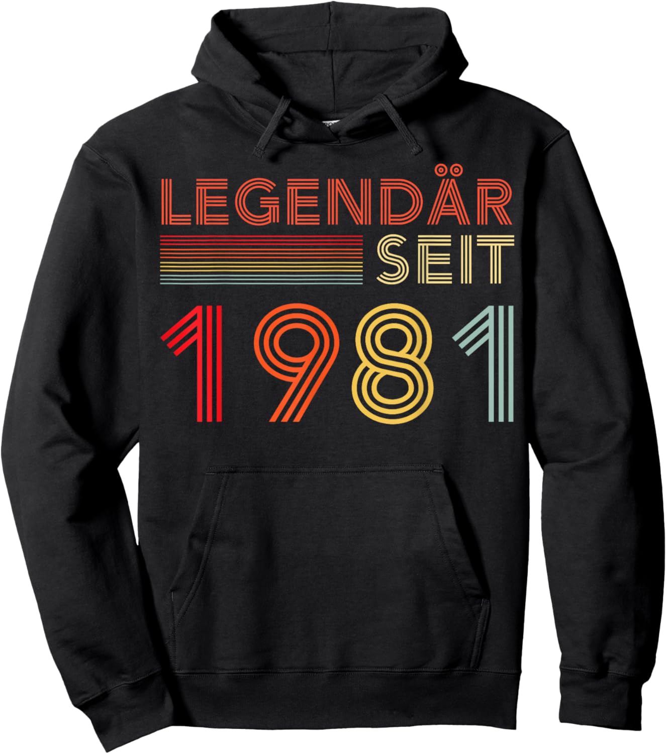 1981 Birthday Man 45th Decoration Funny 45s 45th Birthday Hoodie - Hoodie | Black