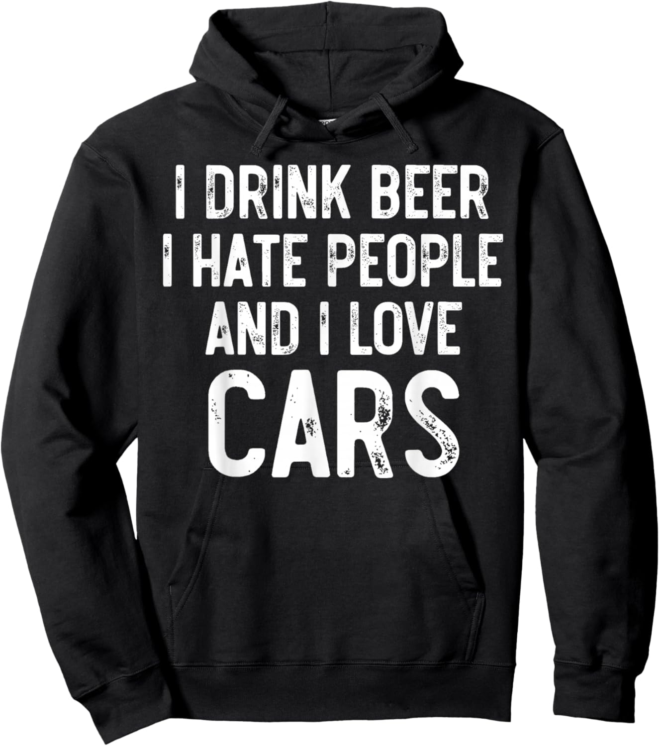 I Drink Beer I Hate People And I Love Cars, Carguy Mechanic Hoodie - Hoodie | Black