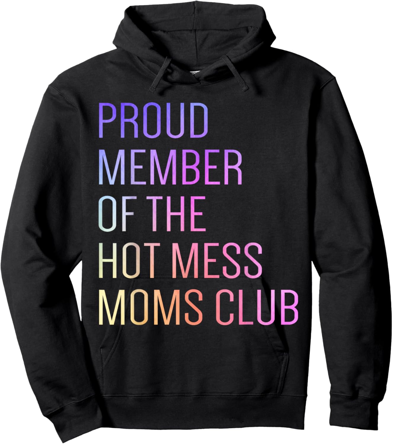 Hot Mess Moms Club Mama Mom Birthday Idea Mother's Day Hoodie - Hoodie | Black