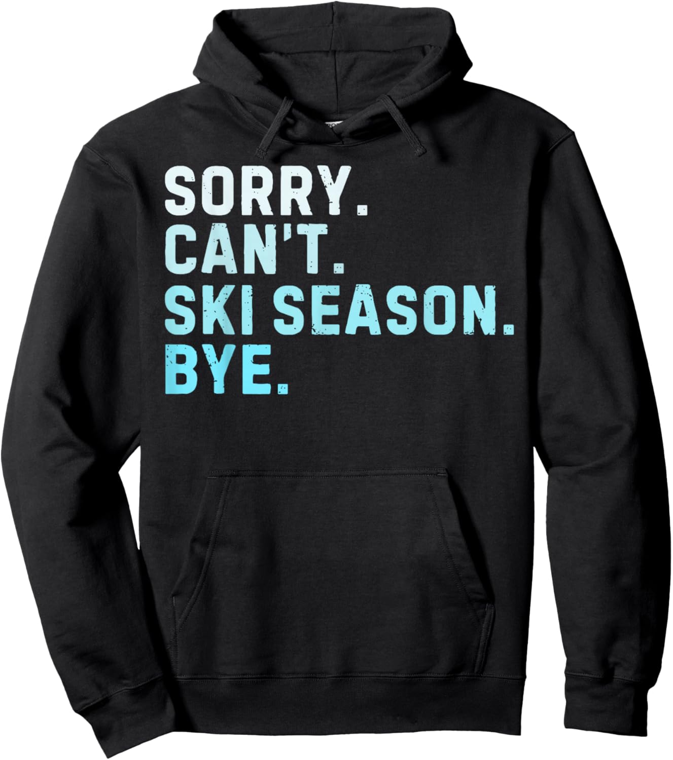 Sorry Can’t Ski Season Bye Funny Skiing Love Winter Sport Hoodie - Hoodie | Black