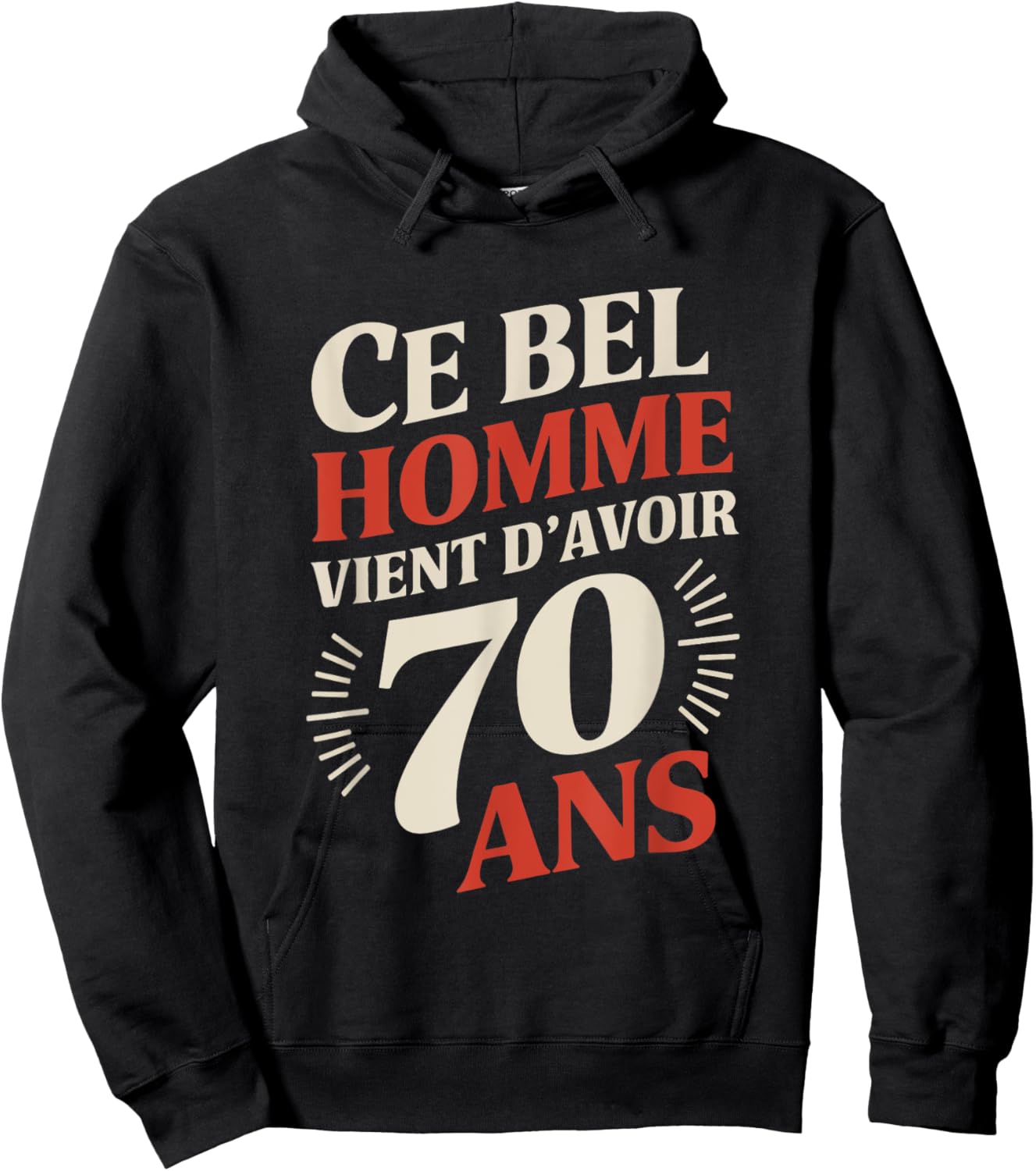 70th Birthday Man Funny Gift Funny , Black, S Hoodie - Hoodie | Black