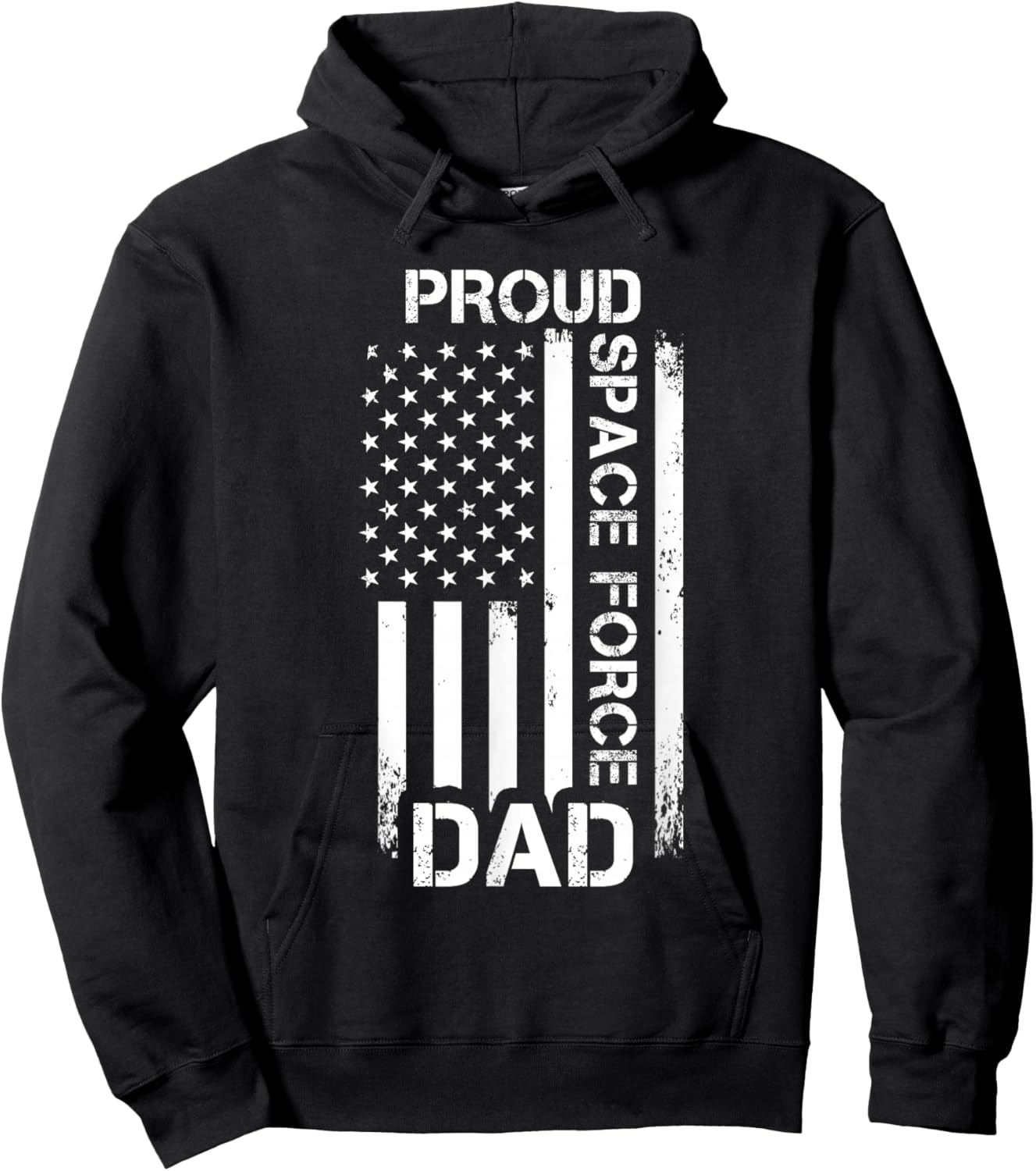 Proud Space Force Dad Pride Hoodie - Hoodie | Black