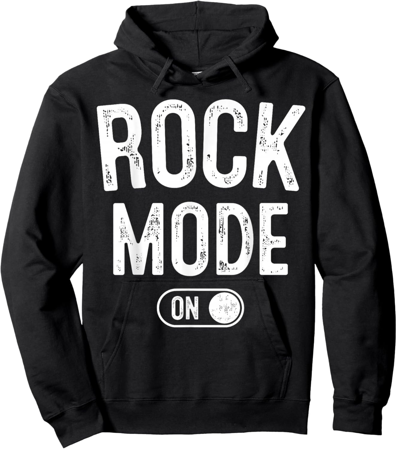 Rock Mode On Funny Rocker Gift Guitar Lover Guitarist Hoodie - Hoodie | Black